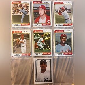 Vintage 1974 Chicago White Sox Baseball Cards